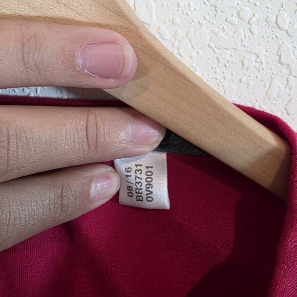 Adidas Women's Maroon Climalite Long Sleeve Ultimate Tee Activewear Top L LARGE - Picture 8 of 8